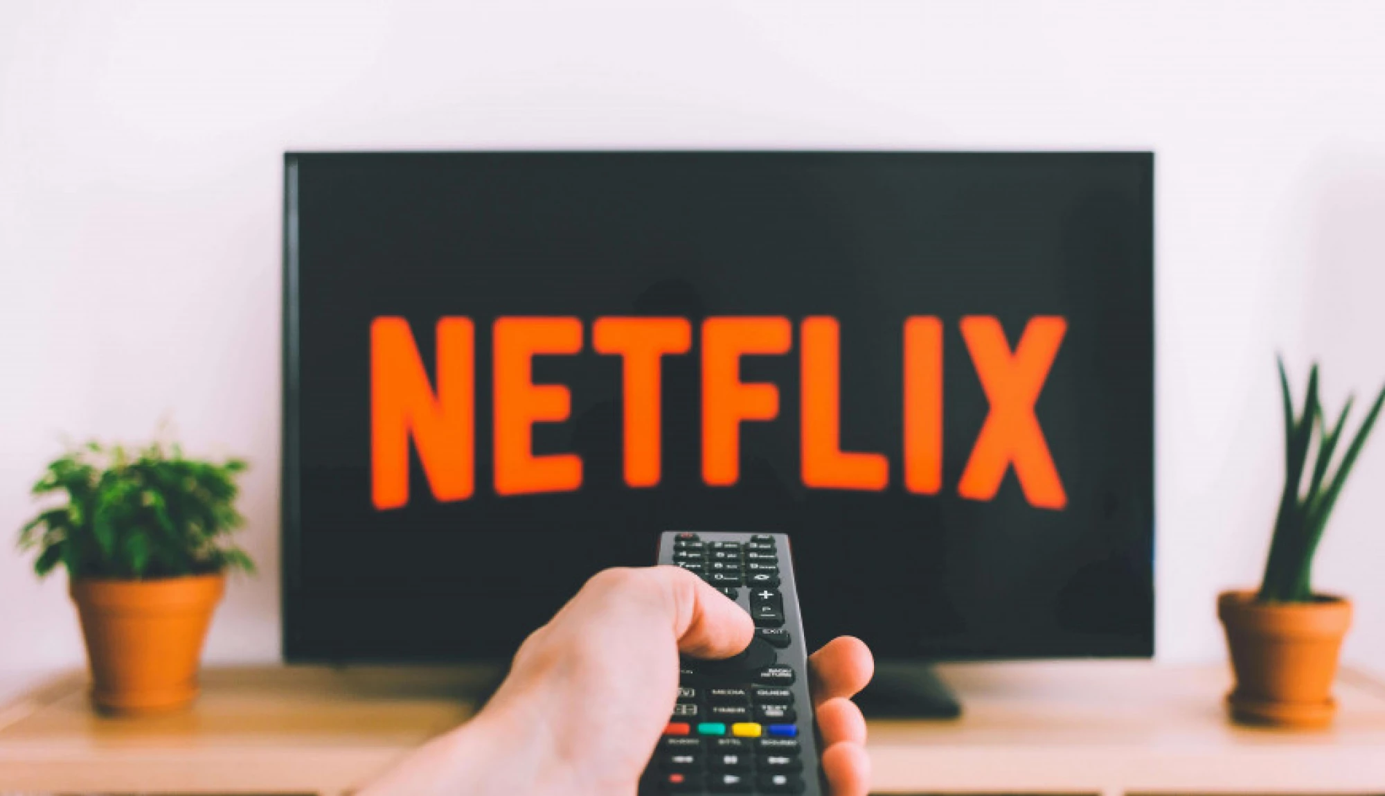 Image of netflix logo on a tv